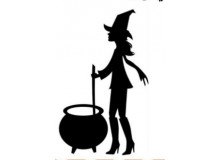 Stickdatei Happy Halloween Hexe 1